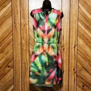 Worthington Multi-color Abstract Sleeveless Dress